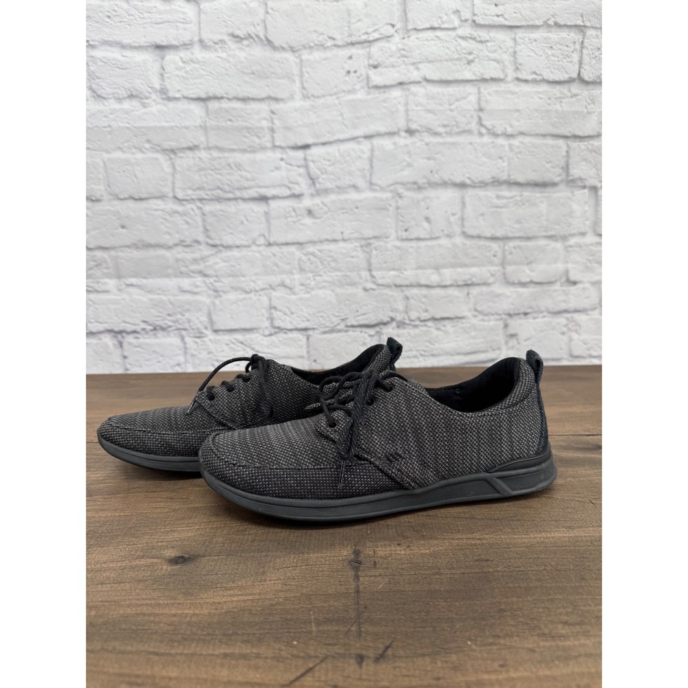 Reef Rover Low TX Womens Sneakers Black Grey Textile Lace Up‎ Shoes Sz 7 Comfort